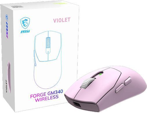 Миша MSI FORGE GM340 W VIOLET, WIRELESS, RGB, WL, фіолетовий S12-4301810-HH9 фото