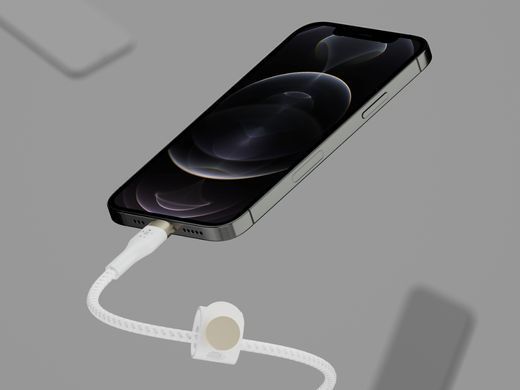 Belkin Кабель USB-С - Lightning BRAIDED SILICONE 1m White CAA011BT1MWH фото