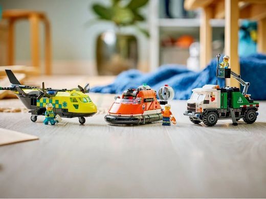 LEGO Конструктор LEGO City Ремікс літака, вантажівки та судна на повітряній подушці 60505- фото