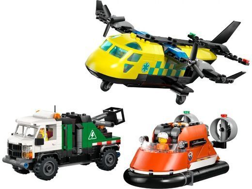 LEGO Конструктор LEGO City Ремікс літака, вантажівки та судна на повітряній подушці 60505- фото