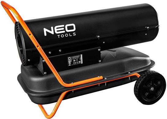 Тепловая пушка дизель/керосин Neo Tools, 30кВт, 750м куб./ч, прямого нагрева, бак 34л, расход 2.8л/ч, IPX4, колеса 90-081 фото