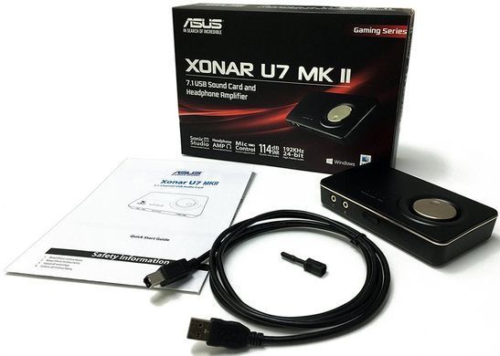 ASUS Звуковая карта портативная Xonar U7 MKII USB 7.1 90YB00KB-M0UC00 фото