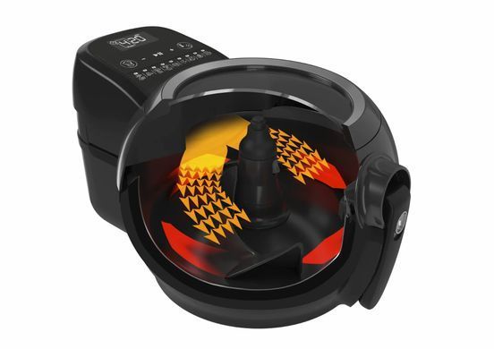 Tefal Мультипіч ActiFry Genius, 1350Вт, чаша-1,2л, сенсорне керув., підкл. до смартфону, авто перемішування, пластик, чорний FZ760830 фото