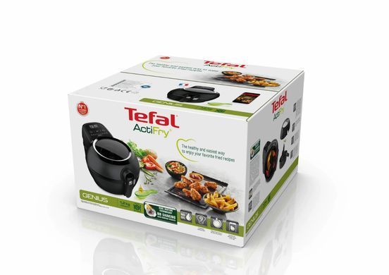 Tefal Мультипіч ActiFry Genius, 1350Вт, чаша-1,2л, сенсорне керув., підкл. до смартфону, авто перемішування, пластик, чорний FZ760830 фото