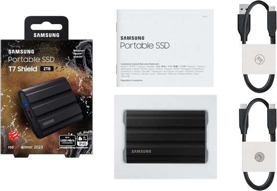 Samsung Портативный SSD 2TB USB 3.2 Gen 2 Type-C T7 Shield MU-PE2T0S/EU фото