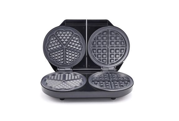 Gorenje Міні-гриль 1400Вт, алюміній, пластина д/вафель, корпус-метал, чорний WM1400SB фото
