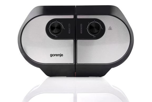 Gorenje Міні-гриль 1400Вт, алюміній, пластина д/вафель, корпус-метал, чорний WM1400SB фото