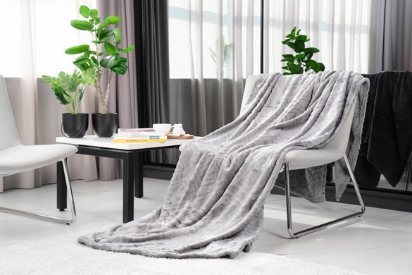 ARDESTO Плед Embossed, 160х200см, серый, 100% полиэстер