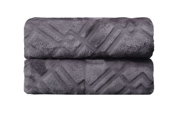 ARDESTO Плед Embossed, 160х200см, серый, 100% полиэстер