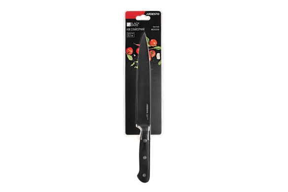 Кухонный нож слайсерный Ardesto Black Mars, 32 см, длина лезвия 20,3 см, черный, нерж.сталь, дерево AR2032SW фото