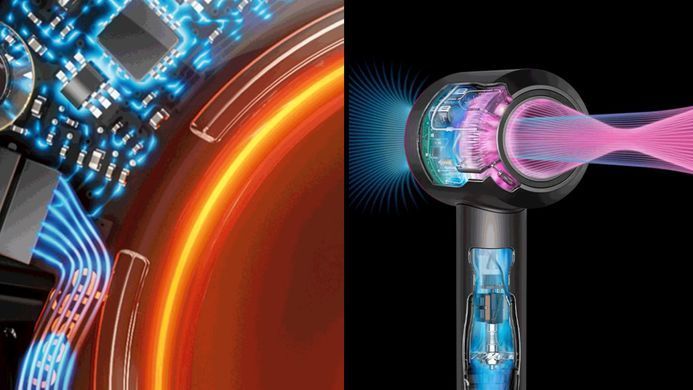 Dyson Фен Dyson HD16 Supersonic Nural Prussian Blue/Rich Copper, 1600Вт, 3 режими, 5 насадок, іонізація, хол. обдув, синій 122701-01 фото