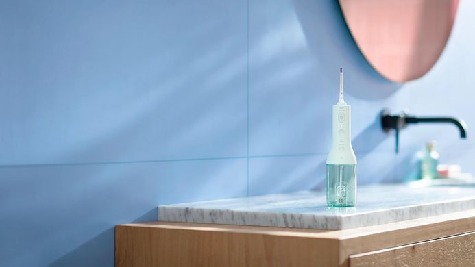 Philips Іригатор Philips портативний Sonicare Cordless Power Flosser 3000, чохол, 2 насадки, м'ятний HX3826/24 фото