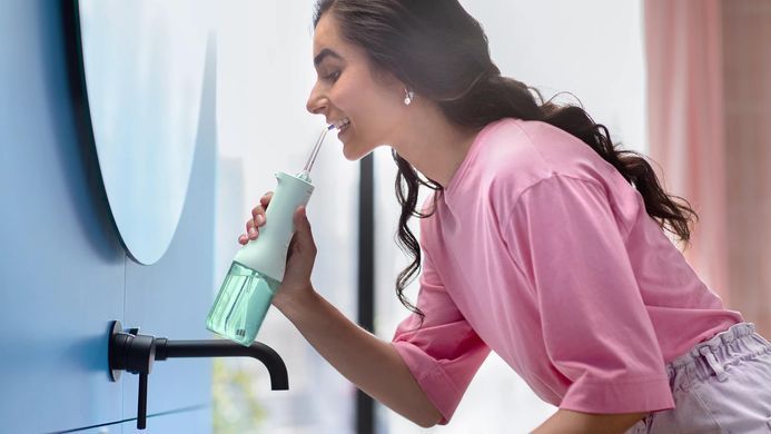 Philips Іригатор Philips портативний Sonicare Cordless Power Flosser 3000, чохол, 2 насадки, м'ятний HX3826/24 фото