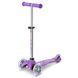 Самокат MICRO серії "Mini Deluxe Fairy Glitter LED" &ndash; ПУРПУРОВИЙ (до 50 kg, 3-х колісний, світло) 1 - магазин Coolbaba Toys
