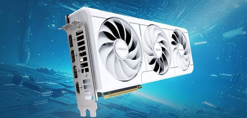 ASUS Видеокарта GeForce RTX 5070 12GB GDDR7 OC PRIME-RTX5070-O12G-WHITE белый 90YV0M19-M0NA00 фото