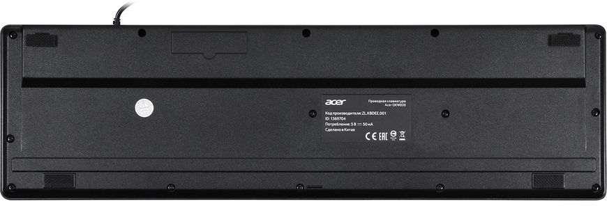 Acer Клавіатура OKW020, 104key ,USB-A, EN/UKR/RU, чорний ZL.KBDEE.013 фото