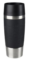 Термочашка Tefal Travel Mug, 360мл, діам60, t хол. 8г, гар.4г, нерж.сталь+пластик, чорний K3081114 фото