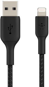 Belkin Кабель USB-A - Lightning, BRAIDED, 2m, black CAA002BT2MBK фото