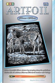 Набор для творчества Sequin Art ARTFOIL SILVER Зебра и Жеребенок SA1018 фото