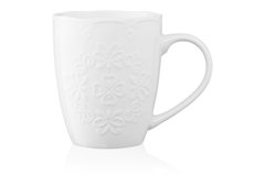 Чашка Ardesto Barocco, 330 мл, біла, порцеляна AR3458W фото