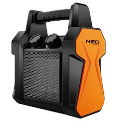 Теплова гармата електрична Neo Tools, 3 кВт, 30м2, 210 м3/год, нагр.елемент - керам. (PTC), переносна 90-061 фото