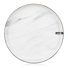 ARDESTO Тарелка обеденная Marmo, 27 см, белая, керамика AR2927MRW фото