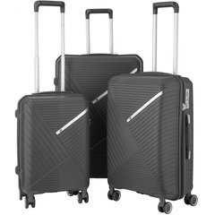 Набір пластикових валіз 2E, SIGMA,(L+M+S), 4 колеса, графіт - купити в інтернет-магазині Coolbaba Toys