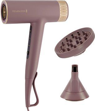 Remington Фен AIRvive, 1600Вт, 3 режими, дифузор, іоніз-я, хол. обдув, фіолетово-золотий EC8930 фото
