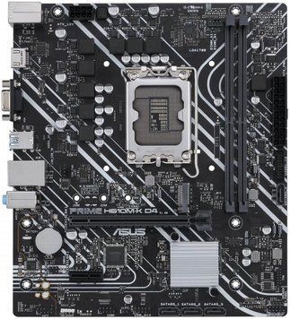 ASUS Материнcкая плата PRIME H610M-K D4 s1700 H610 2xDDR4 M.2 HDMI-VGA mATX 90MB1A10-M0EAY0 фото