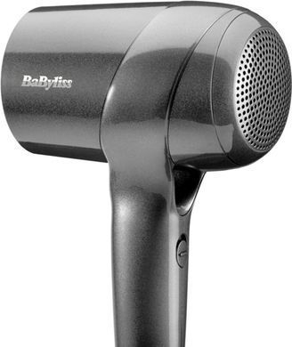 BaByliss Фен Titanium Shine, 1600Вт, 3 режими, іонізація, хол. обдув, 2 насадки, темно-сірий D6200DE фото