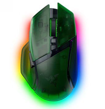 Razer Миша Basilisk V3 Pro 35K, RGB, USB-A/WL/BT, Phantom Green Ed. RZ01-05240300-R3G1 фото