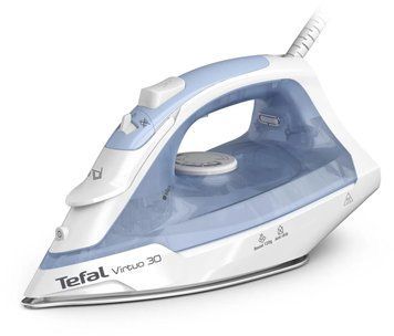 Tefal Праска Virtuo 30, 2000Вт, 240мл, паровий удар -120гр, постійна пара - 27гр, керам. підошва, біло-блакитний FV2C41E0 фото