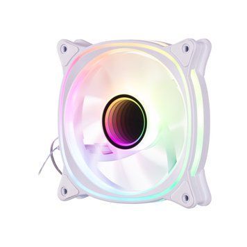 2E Gaming Корпусний вентилятор Air Cool X Fan ACF120XB-ARGB, 120мм, 1200rpm, 3pin, 3pin +5VARGB, 20,4dBa, білий 2E-ACF120XW-ARGB фото
