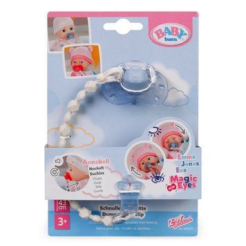Пустушка для ляльки BABY BORN на кліпсі (блакитна) 838679-1 фото