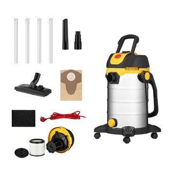2E Пилосос професійний 2E PowerClean 30S 1200Вт 17кПа контейнер 30л розетка 220В/2000В вологе/сухе прибирання функція повітродувки IPX4 6.3кг 2E-VC3012SSD фото