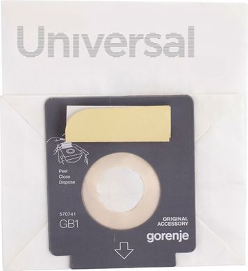 Gorenje Універсальний мішок GB1PBU, для пилососів Gorenje, паперові, 5 шт, 570741 GB1PBU фото