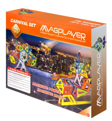 Конструктор Magplayer магнитный набор 46 эл. MPB-46 фото