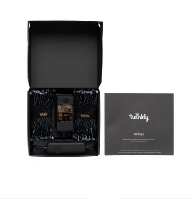 Гірлянда Smart LED Twinkly Strings RGB 400, Gen II, IP44, довжина 32м, кабель чорний TWS400STP-BEU фото
