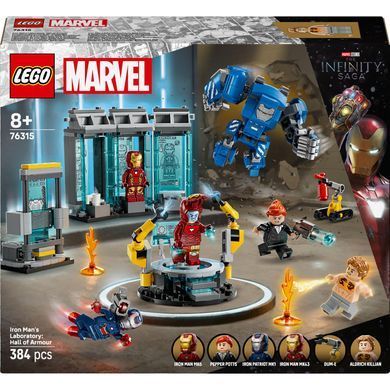 LEGO Конструктор Super Heroes Лаборатория Железного Человека: зал брони 76315 фото