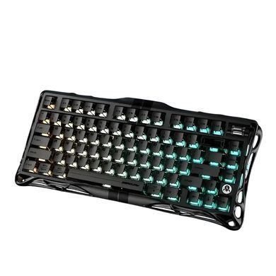GravaStar Mechanical keyboard GravaStar Mercury V75 80keys, Magnetic Jade Pro, 8K, USB-A, RGB, Stealth Black GSV75_XTAL_BLK фото