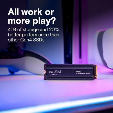 Crucial Накопичувач SSD Crucial M.2 1TB PCIe 4.0 P310 + радіатор CT1000P310SSD5 фото