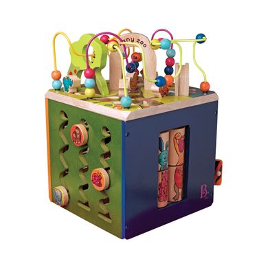 Розвиваюча дерев'яна іграшка - ЗОО-КУБ (розмір 34х30х45 см) BX1004X фото