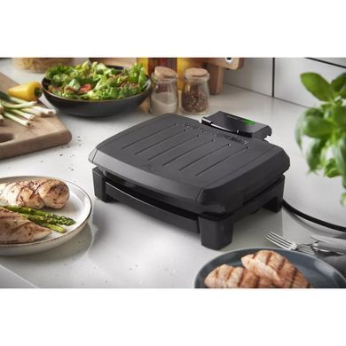 Russell Hobbs Гриль George Foreman прижимной Immersa Small, 1100Вт, темп. режимов-1, съёмные пластины, металл, пластик, черный 28300-56 фото
