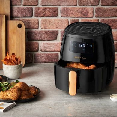Russell Hobbs Мультипечь SatisFry Air Large, 1650Вт, чаша-5л, сенсорное управл., алюминий/пластик, черно-медный 26510-56 фото