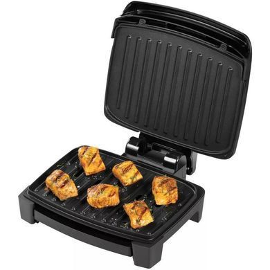 Russell Hobbs Гриль George Foreman прижимной Immersa Small, 1100Вт, темп. режимов-1, съёмные пластины, металл, пластик, черный 28300-56 фото