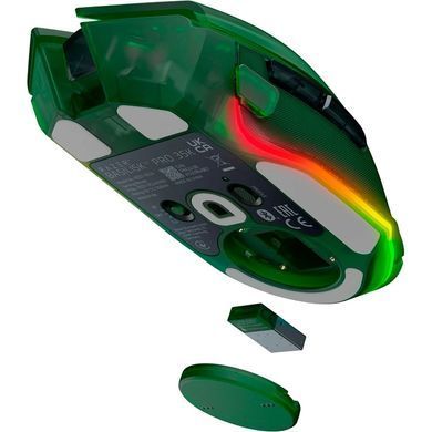 Razer Мышь Basilisk V3 Pro 35K, RGB, USB-A/WL/BT, Phantom Green Ed. RZ01-05240300-R3G1 фото