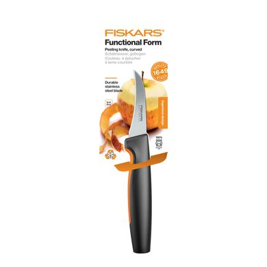 Кухонный нож для овощей изогнутый Fiskars Functional Form, 6,8см 1057545 фото
