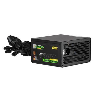 2E Gaming Блок питания Solid Power (650W) >85% 80+ Bronze 120mm 1xMB 24pin(20+4) 2xCPU 8pin(4+4) 3xMolex 6xSATA 4xPCIe 8pin(6+2) Semi Modular 2E-SP650BRSM-120 фото