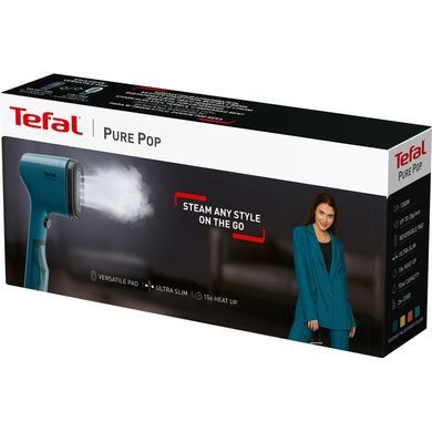 Tefal Відпарювач компактний Pure Pop, 1300Вт, 70мл, постійна пара - 20гр, синій DT2020E1 фото