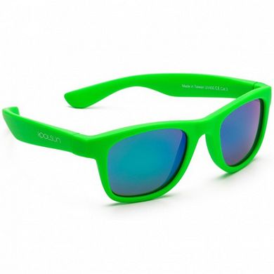 Детские солнцезащитные очки Koolsun неоново-зеленые серии Wave (Размер: 3+) KS-WANG003 фото